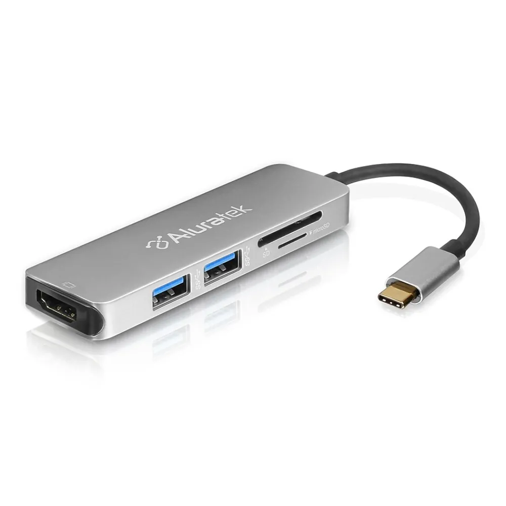 Aluratek USB Type-C Multimedia Hub & Card Reader