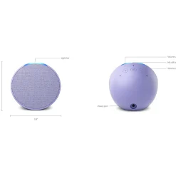 Amazon Echo Pop Wi-Fi/Bluetooth Wireless Smart Speaker with Alexa, Lavender Bloom (53-031157)