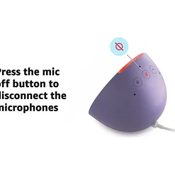 Amazon Echo Pop Wi-Fi/Bluetooth Wireless Smart Speaker with Alexa, Lavender Bloom (53-031157)