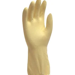 Ambitex Pro L6500 Series Flock Lined Latex Gloves, Yellow, Small, 12 Pairs (LSM6500)