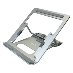 10" x 6" Aluminum Folding Laptop Stand for 15.6" Laptops, Silver (AMRNS01DG)<Amer