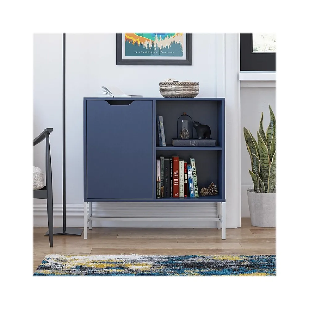 Bookcases*Ameriwood Modine 30"H 2-Shelf Bookcase with Adjustable Shelf, Navy (3483837COM)