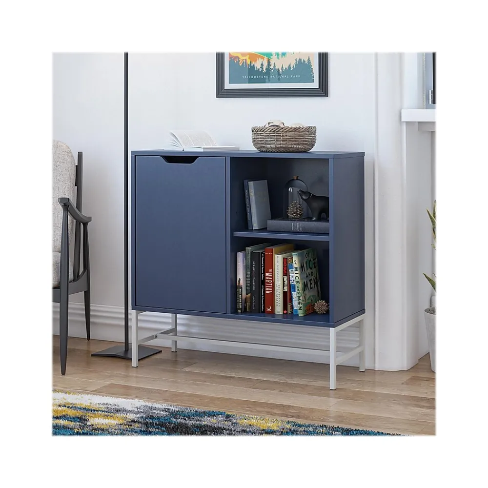 Bookcases*Ameriwood Modine 30"H 2-Shelf Bookcase with Adjustable Shelf, Navy (3483837COM)