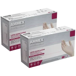 Professional GPPFT Powder Free Latex Exam Gloves, Ivory, Medium, 100/Box, 10Box/Carton (GPPFT44100XX)<Ammex Online