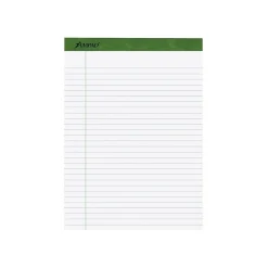 Notepads|Ampad Earthwise Notepads, 8.5" x 11.75", Wide, White, 50 Sheets/Pad, 4 Pads/Pack (TOP 40102R)