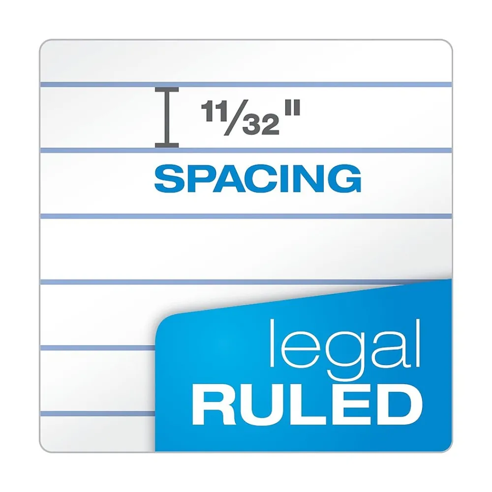 Notepads|Ampad Earthwise Notepads, 8.5" x 11.75", Wide Ruled, White, 50 Sheets/Pad, 12 Pads/Pack (TOP 20-172R)