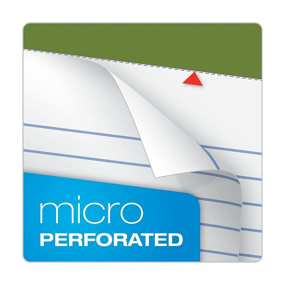 Notepads|Ampad Earthwise Notepads, 8.5" x 11.75", Wide Ruled, White, 50 Sheets/Pad, 12 Pads/Pack (TOP 20-172R)