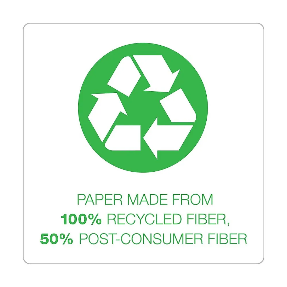 Notepads|Ampad Earthwise Notepads, 8.5" x 11.75", Wide Ruled, White, 50 Sheets/Pad, 12 Pads/Pack (TOP 20-172R)