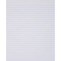 Notepads|Ampad Glue Top Ruled Pads, Wide Rule, Letter Size, White, 50-Sheet Pads/Pack, Dozen (21-112)