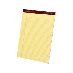Notepads|Ampad Gold Fibre Notepads, 8.5" x 11.75", Narrow Ruled, Canary, 50 Sheets/Pad, 12 Pads/Pack (TOP 20-022)