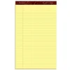 Notepads|Ampad Gold Fibre Notepads, 8.5" x 14", Wide Rule, Canary, 50 Sheets/Pad, 12 Pads/Pack (TOP 20-030R)