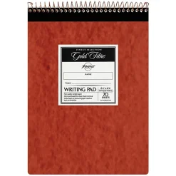 Notepads|Ampad Gold Fibre Retro Writing Pad, 8.5" x 11.75", Wide Ruled, White, 70 Sheets/Pad (20-008R)