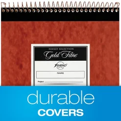 Notepads|Ampad Gold Fibre Retro Writing Pad, 8.5" x 11.75", Wide Ruled, White, 70 Sheets/Pad (20-008R)