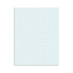 Notepads|Ampad Graph Writing Pad 8-1/2x11", Quad Ruling Graph Paper, 8 Squares/Inch, White, 50 Sheets/Pad