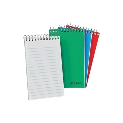 Notepads|Ampad Memo Pads, 3" x 5", Narrow Ruled, Assorted, 60 Sheets/Pad, 12 Pads/Pack (TOP 25-087)