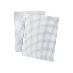 Notepads|Ampad Notepad, 8.5" x 11", Quad Ruled, White, 50 Sheets/Pad (TOP22-030C)