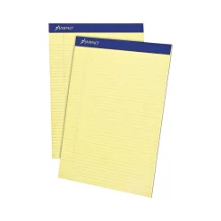 Notepads|Ampad Notepads, 8.5" x 11.75", Narrow Ruled, Canary, 50 Sheets/Pad, 12 Pads/Pack (TOP 20-222)
