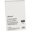 Notepads|Ampad Steno Books, 6" x 9", Gregg Ruled, Greentint, 80 Sheets/Pad, 72 Pads/Carton (25-274)