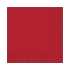 Amscan Lunch Napkin, 2-Ply, Red, 100 Napkins/Pack, 5 Packs/Carton (600011.40)
