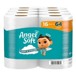 Mega Toilet Paper, 2-ply, White, 320 Sheets/Roll, 16 Rolls/Case (79423/02/01)<Angel Soft Best