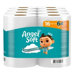 Mega Toilet Paper, 2-ply, White, 320 Sheets/Roll, 16 Rolls/Case (79423/02/01)<Angel Soft Best