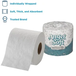 Professional Series Recycled Toilet Paper, 2-ply, White, 450 Sheets/Roll, 80 Rolls/Case (16880)<Angel Soft Sale