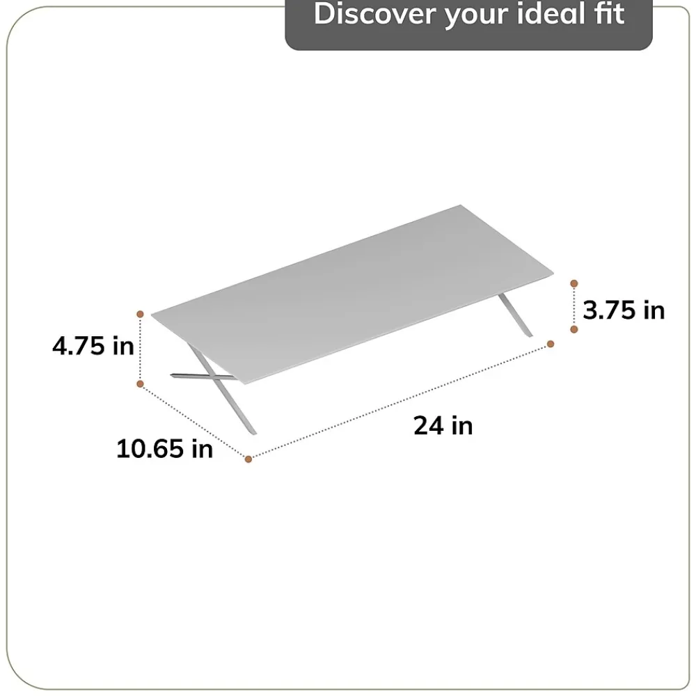 Outlet Anji Mountain Acacia Wood & Metal Monitor Stand, Up to 32" Monitor, (MS-WAL-04BLK) Walnut