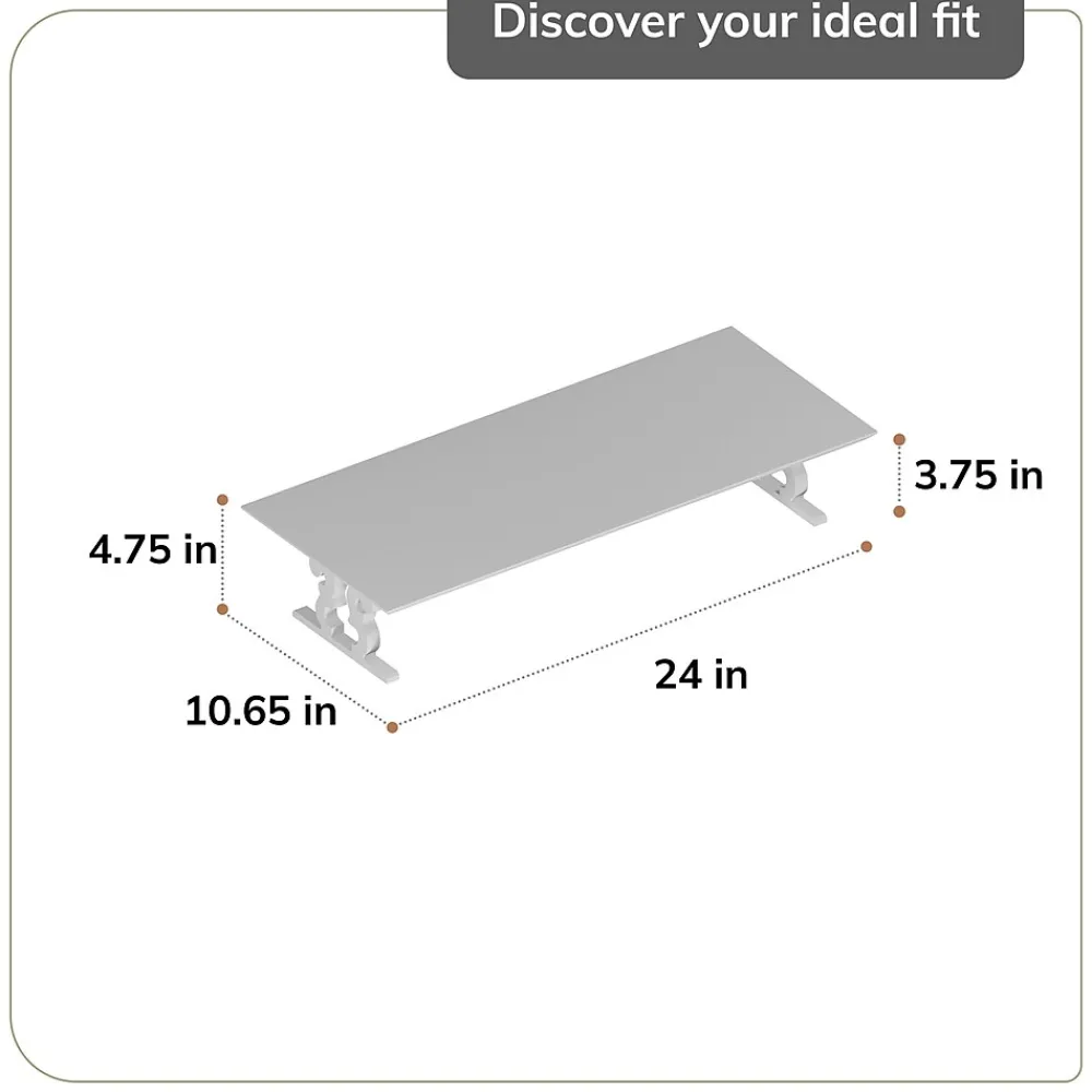 Clearance Anji Mountain Acacia Wood Monitor Stand, Up to 32" Monitor, (MS-BLK-02BLK) Black