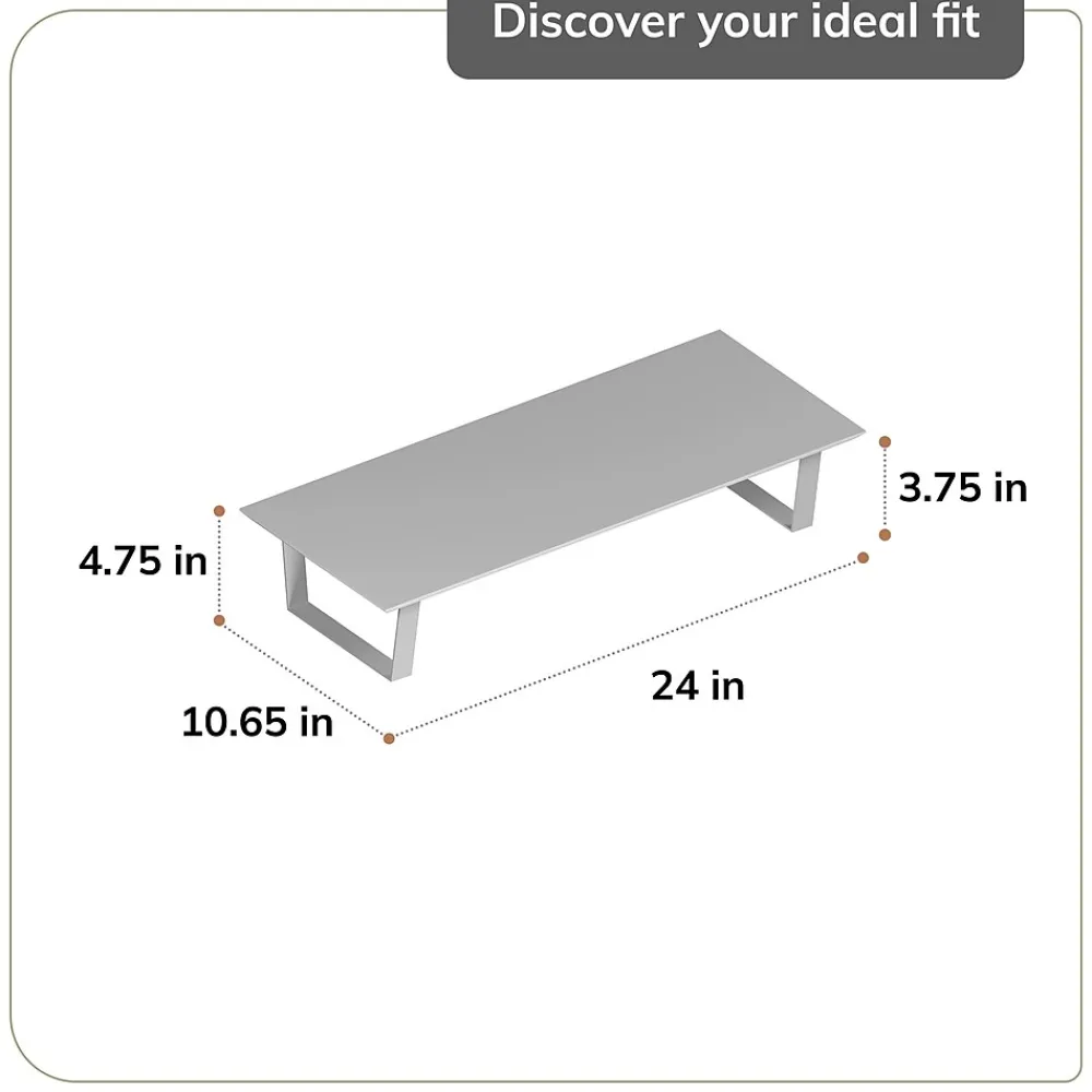 Anji Mountain Mango Wood & Metal Monitor Stand with Two USB Ports and Drawer, (MS-BLK-06GLD-PD) Black and Gold