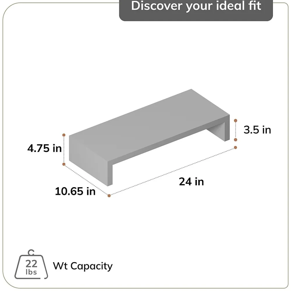 Anji Mountain Mango Wood Monitor Stand, Up to 32" Monitor, (MS-FNG-WAL) Walnut