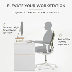 Clearance Anji Mountain Mango Wood & Metal Monitor Stand, Up to 32