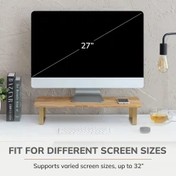 Clearance Anji Mountain Mango Wood & Metal Monitor Stand, Up to 32