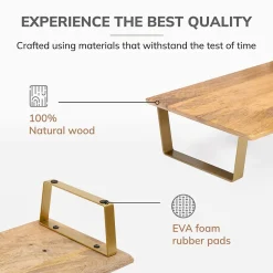 Clearance Anji Mountain Mango Wood & Metal Monitor Stand, Up to 32