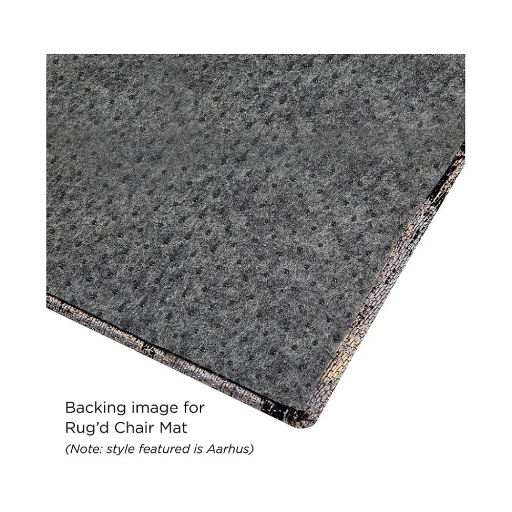 Chair Mats*Anji Mountain Rug'd Kaleidoscope Carpet & Hard Floor Chair Mat, 36" x 48", Gray/Green (AMB9110)