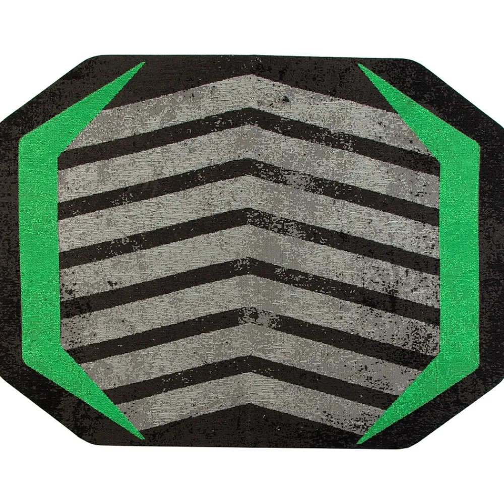 Chair Mats*Anji Mountain Rug'd Prizm Green Carpet & Hard Floor Chair Mat, 36" x 48", Gray/Green (AMB9106)