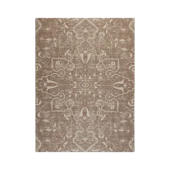 Chair Mats*Anji Mountain Rug'd Tamanrasset Carpet & Hard Floor Chair Mat, 36" x 48", Ivory/Brown Polyester (AMB9034)