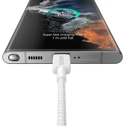 322 USB-C to USB-C Charging Cable, 6 ft., White (A81F6H21-1)<Anker Clearance