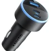 335 USB-C/USB-A Car Charger for Apple/Samsung, Black (A2736H11-1)<Anker Discount