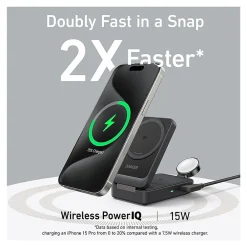 MagGo MagSafe USB-C MagSafe Wireless Charging Station for Apple, Black (B2557J11-1)<Anker Best