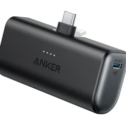 Nano USB-C Power Bank, 5000 mAh, Black (A1653H11-1)<Anker Sale