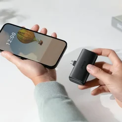 Nano USB-C Power Bank, 5000 mAh, Black (A1653H11-1)<Anker Sale