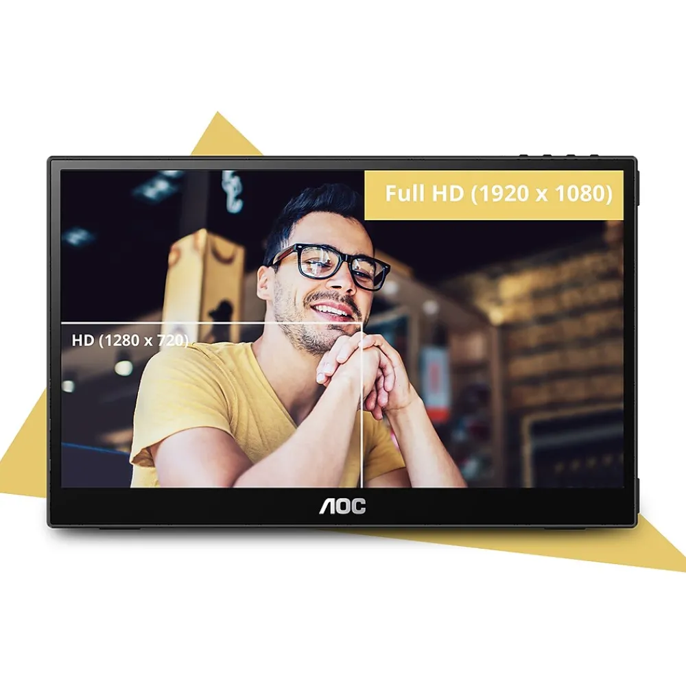 Discount AOC 15.6" 60 Hz LCD Portable Monitor, Black (16T3E)