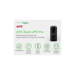 APC Back-UPS Pro 1050VA 8-Outlet UPS, Black (BN1050M)