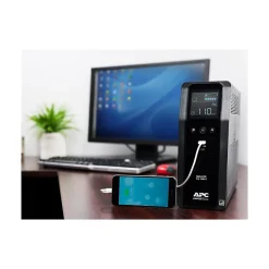 APC Series 1350VA Battery Backup UPS, 10-Outlets, Black (BR1350MS)