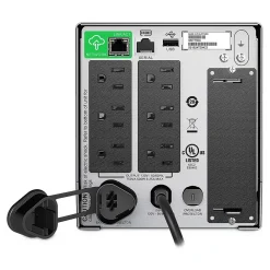 APC Series 750VA UPS with SmartConnect, 6-Outlets, Black (SMT750C)