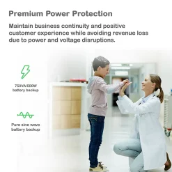 APC Series 750VA UPS with SmartConnect, 6-Outlets, Black (SMT750C)