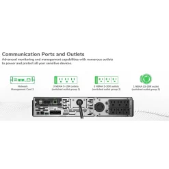 APC Smart-UPS X 3000 Rack/Tower LCDVA UPS, 7 Outlets, Black (SMX3000RMLV2UNC)