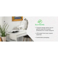 APC UPS Battery Backup, 700VA UPS with 4 Backup Battery Outlets, USB Type-C, White (BE700G3)