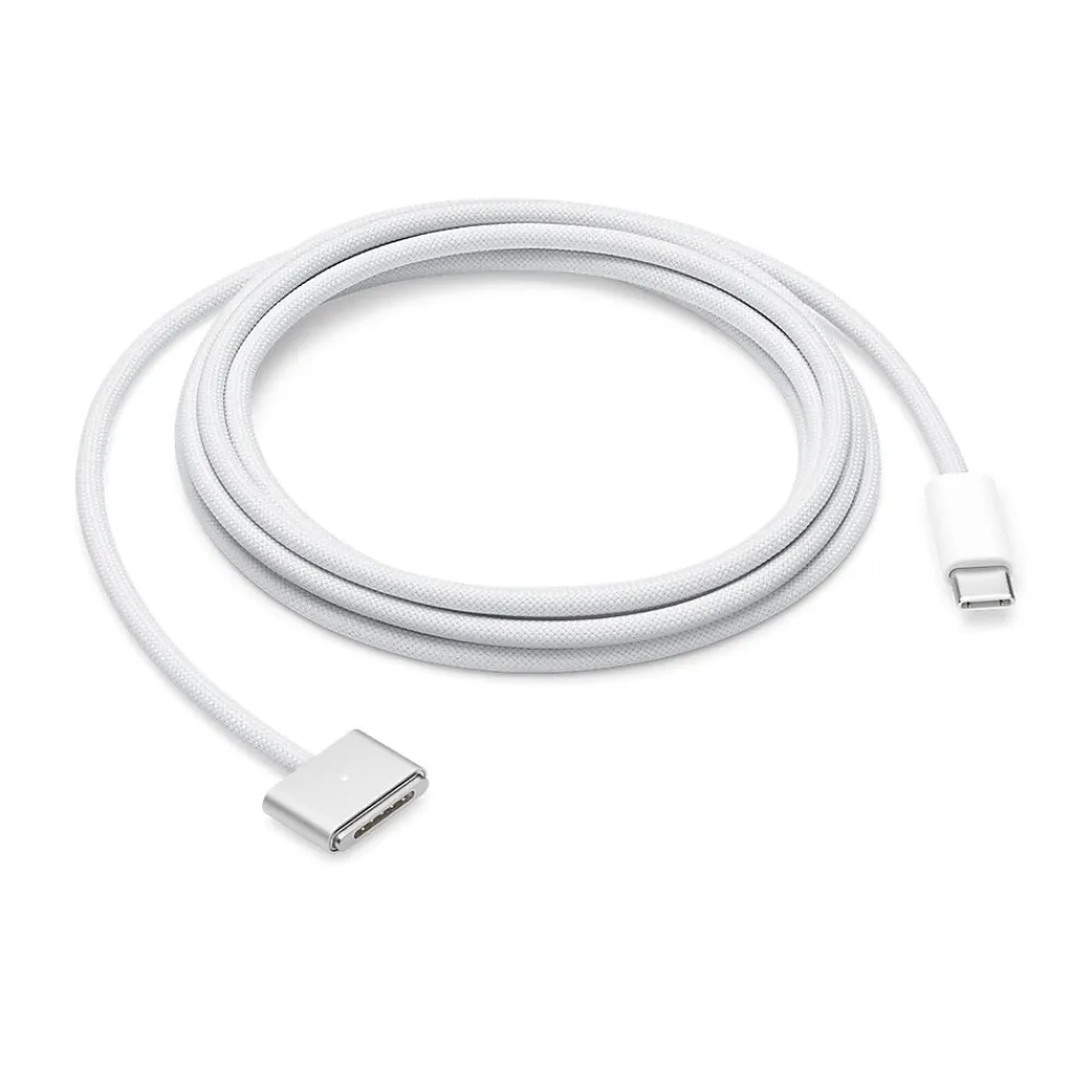 Apple 6.56' USB Type-C to MagSafe 3 Charge Cable, Male to Male, White (MLYV3AM/A)