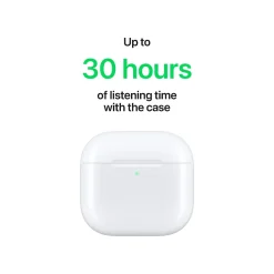 AirPods Noise-Canceling Earbuds with USB-C Charging Case, 4th Generation, Bluetooth, White (MXP93LL/A)<Apple Discount